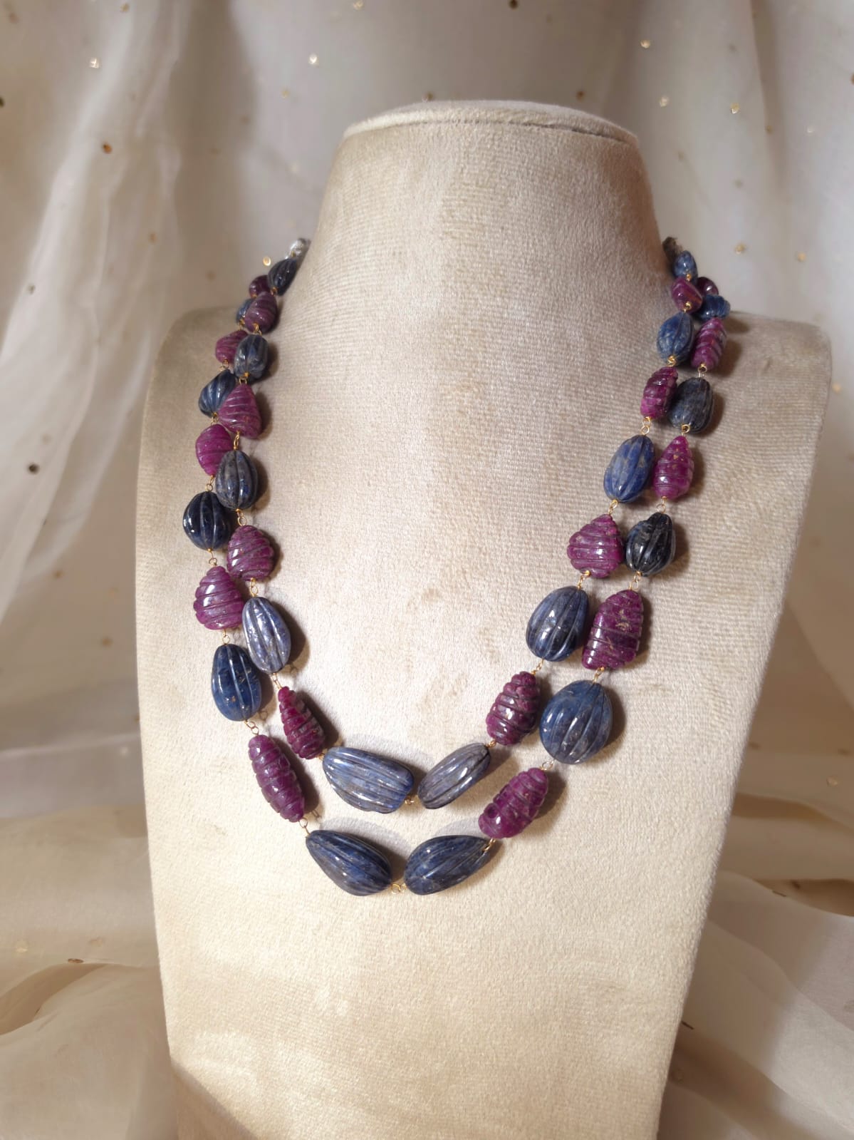Sapphire ruby necklace
