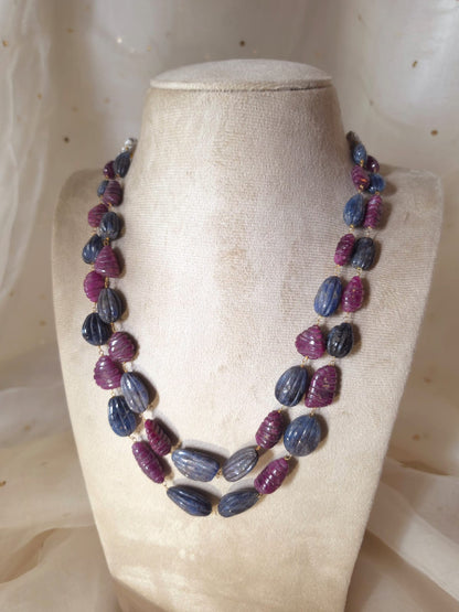 Sapphire ruby necklace