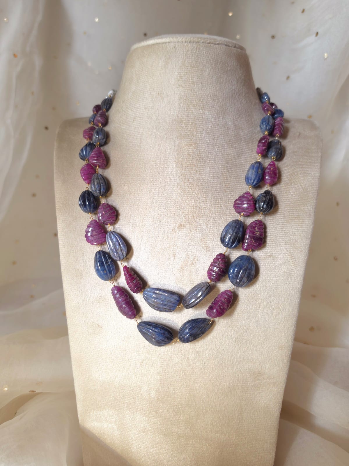 Sapphire ruby necklace