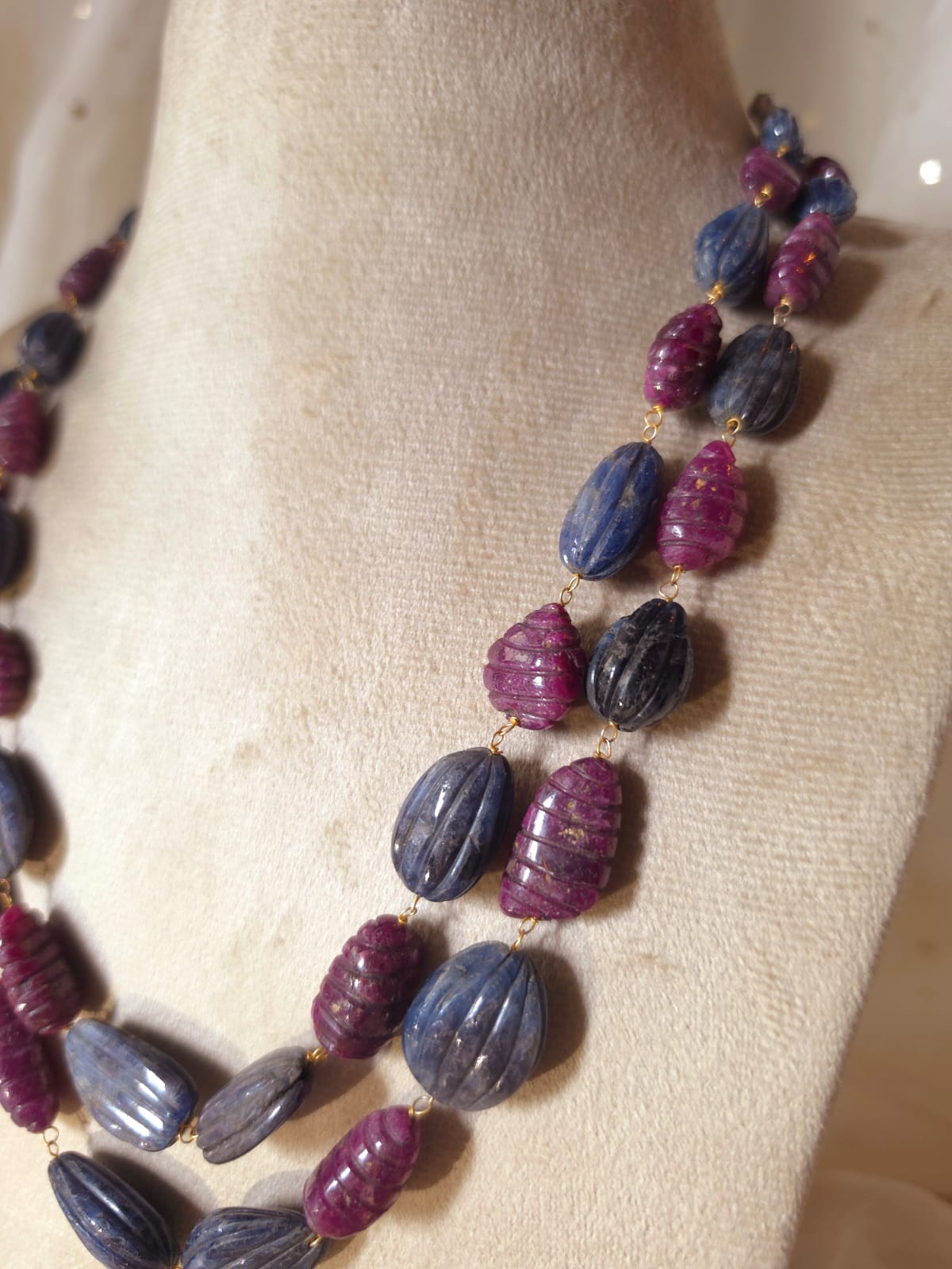 Sapphire ruby necklace