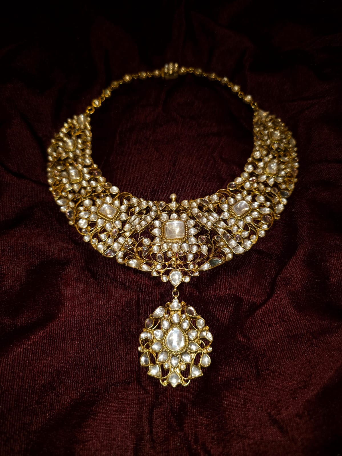 The brightness of 19th century silver necklace
