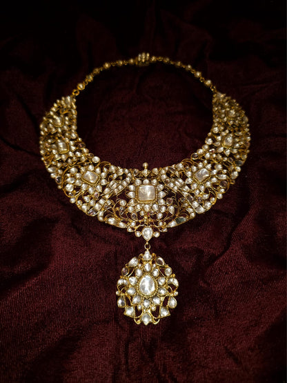 The brightness of 19th century silver necklace