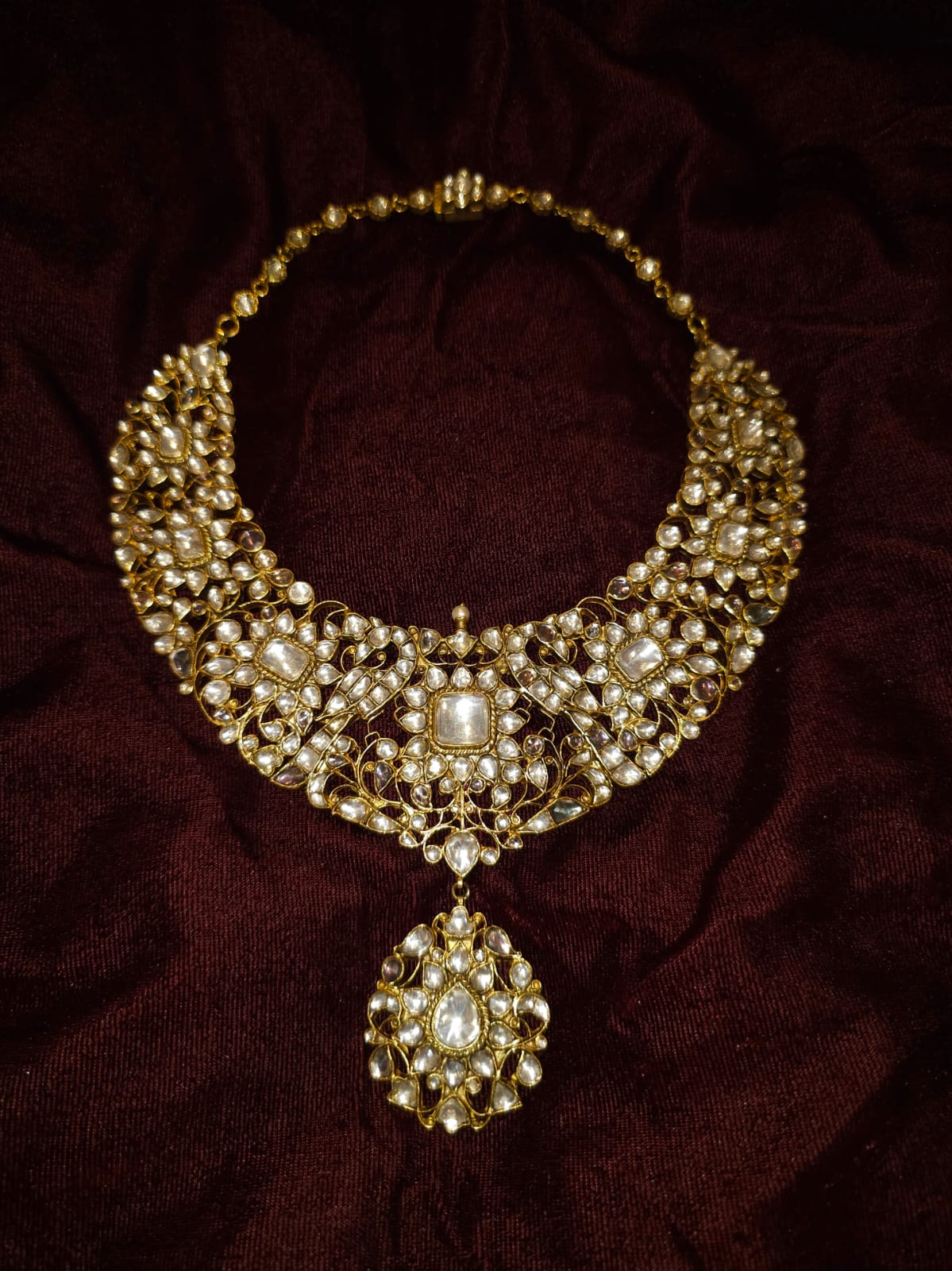 The brightness of 19th century silver necklace