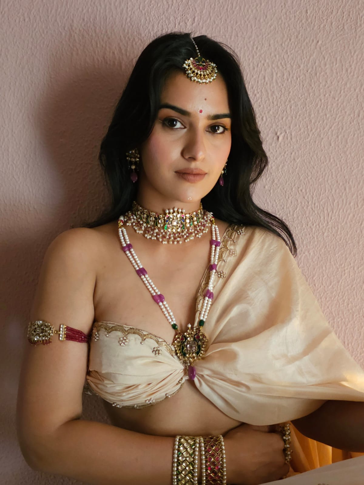 Mahamayur choker necklace set