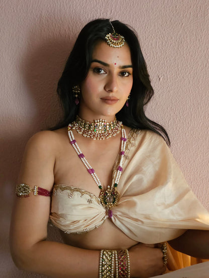 Mahamayur choker necklace set