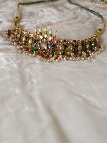 Mahamayur choker necklace set