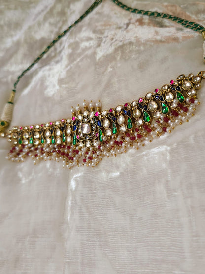 Mahamayur choker necklace set