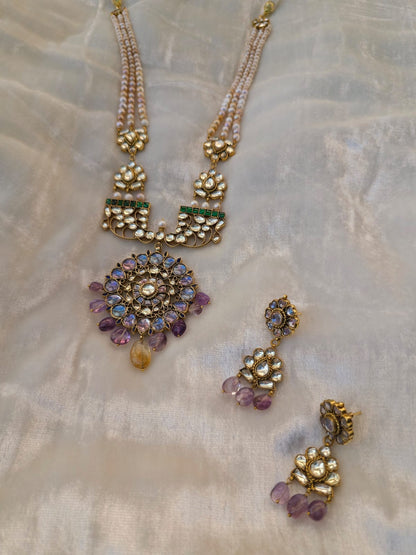 Pop nakshatra godhuli necklace set