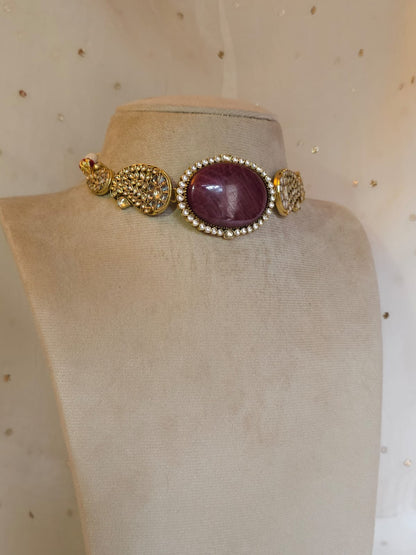 Shrinath ji ruby choker set