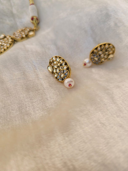Shrinath ji ruby choker set