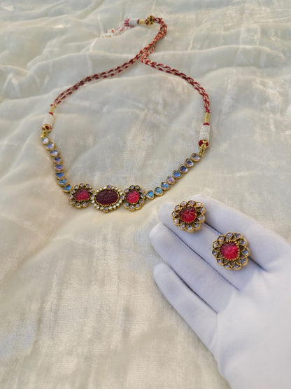 Pink pixie choker set