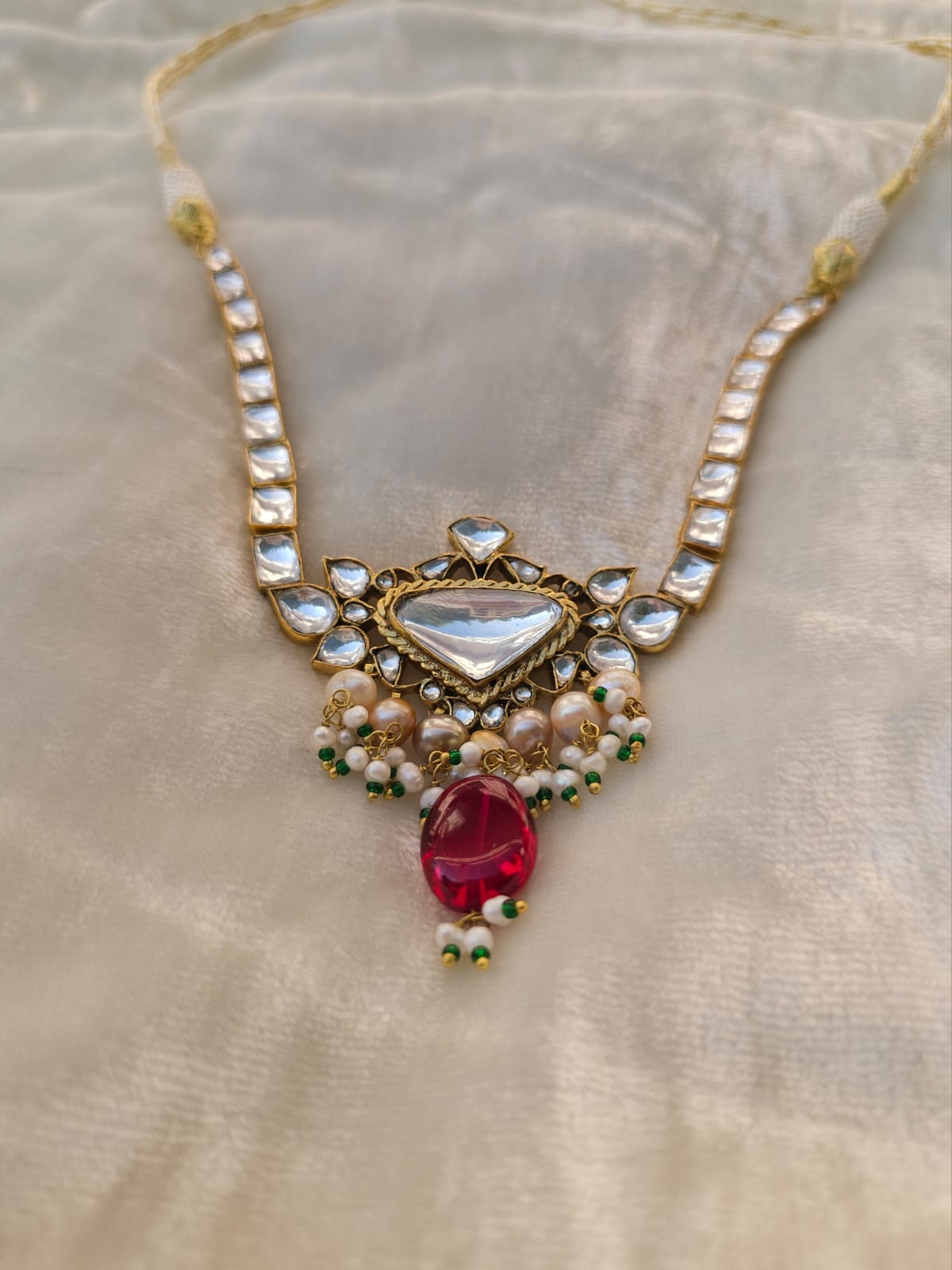 Auspicious pushya spinel necklace