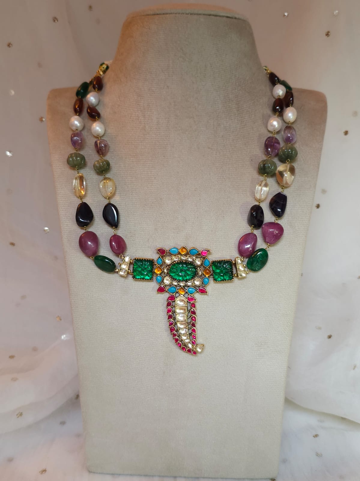 Sawai emperor navratan necklace