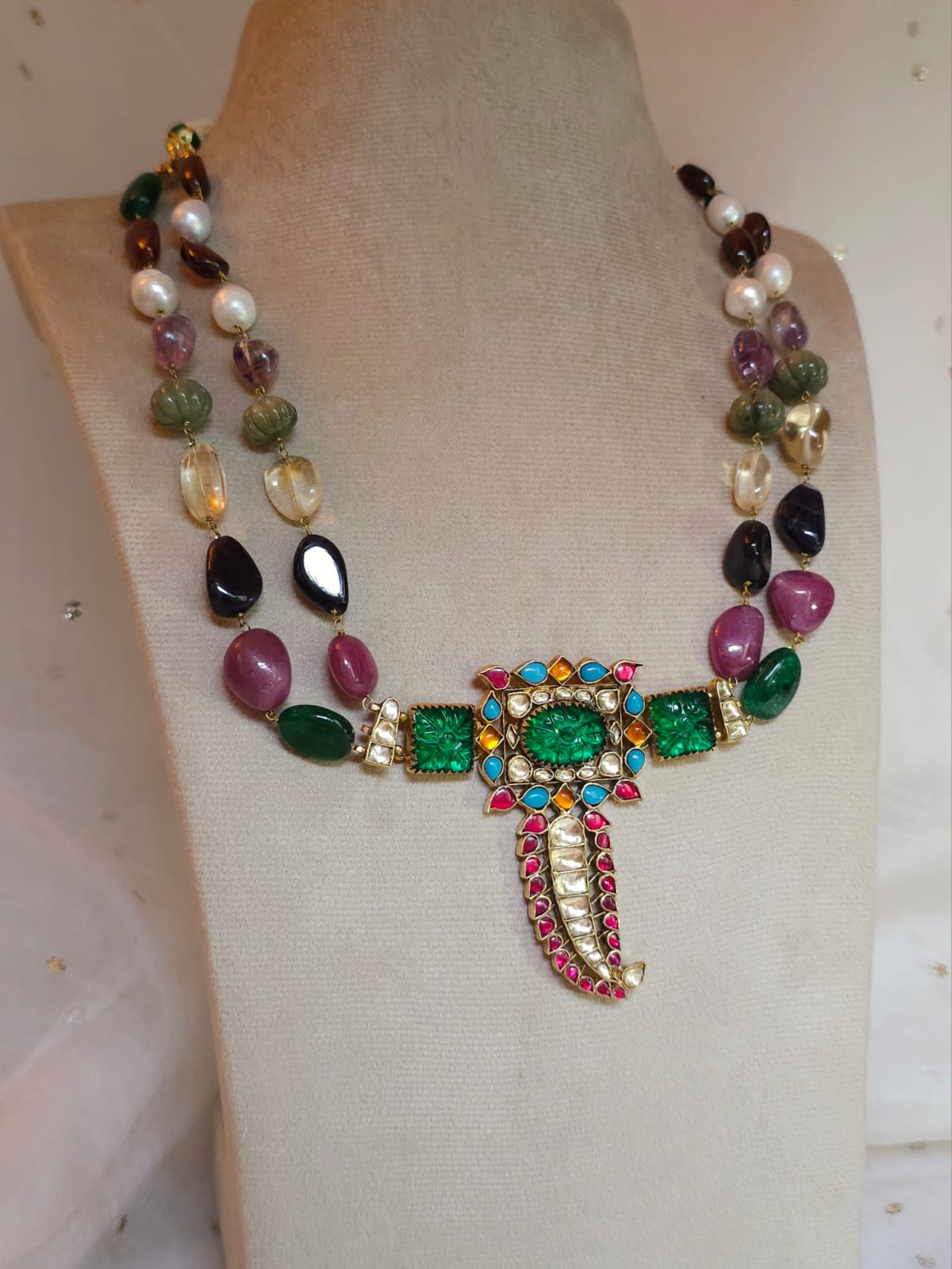 Sawai emperor navratan necklace
