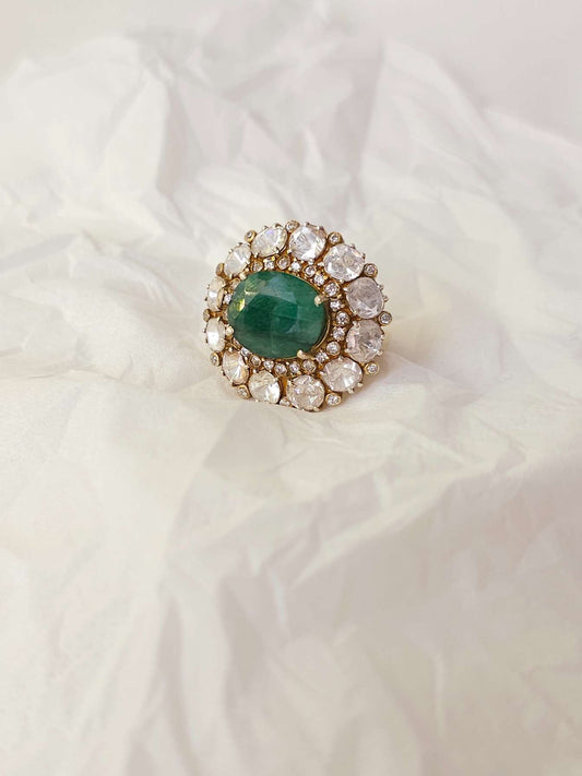 Chandra taal emerald ring