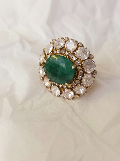 Chandra taal emerald ring