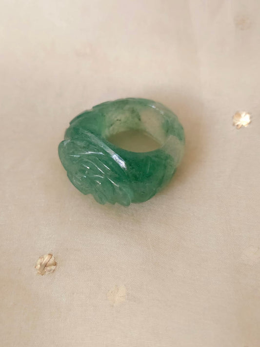 Carved rose ring