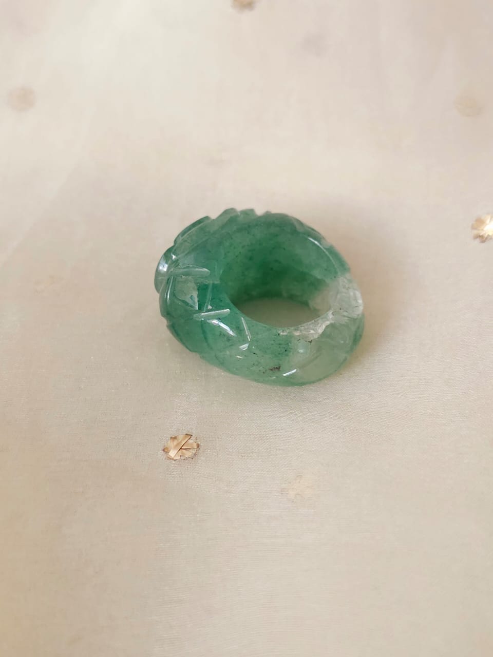 Carved rose ring