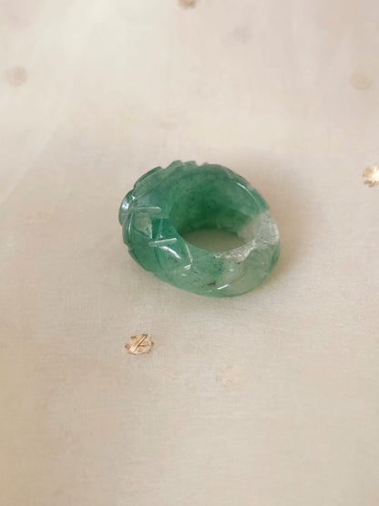 Carved rose ring