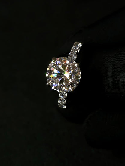 Three carat Moissanite ring