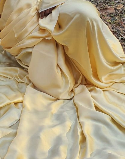 Tuscan yellow modal silk saree