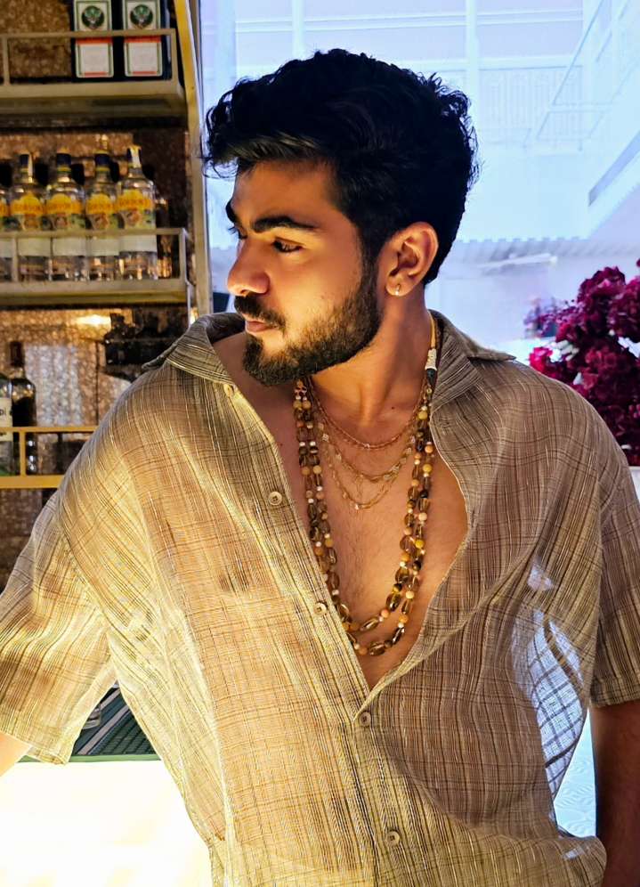 Suraj tal unisex fire kantha necklace