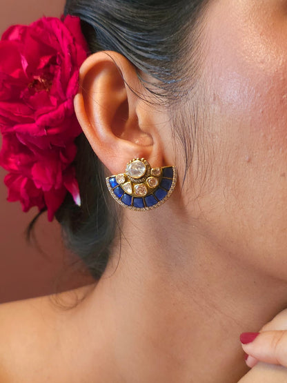 Blue moon silver studs