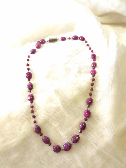 Ruby & Garnet unisex Necklace