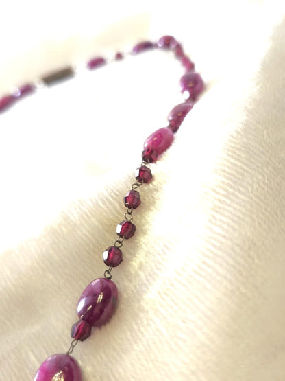 Ruby & Garnet unisex Necklace