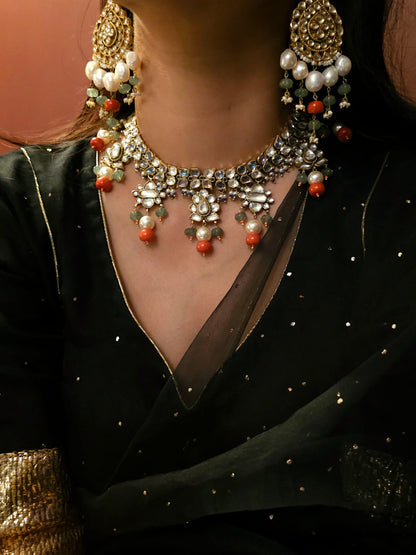 Persimmon pearl necklace