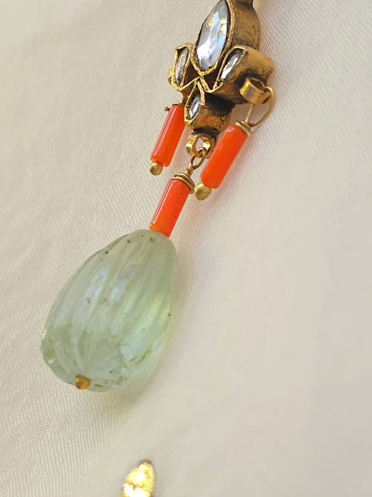 Aventurine hoop earrings - 1