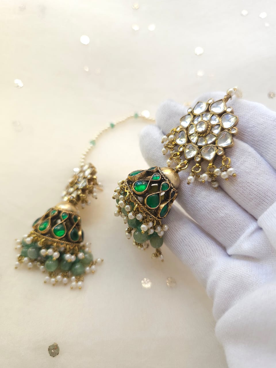 Her-highness fern jhumkas