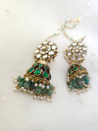 Her-highness fern jhumkas
