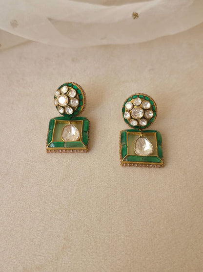 The third gate silver earrings