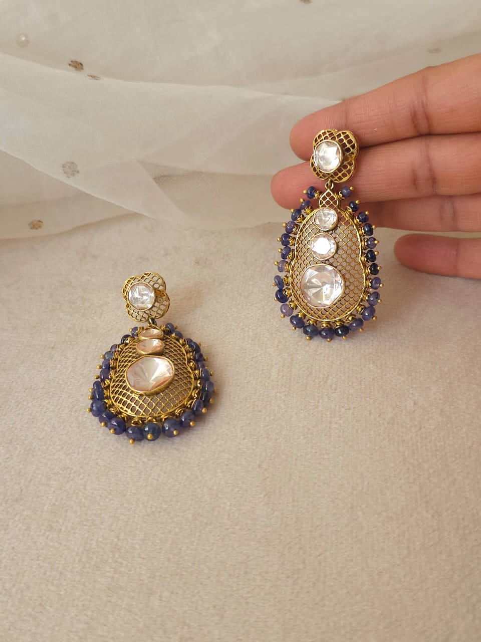 Udai pol lattice earrings
