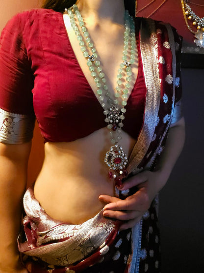 The panna meena antique necklace
