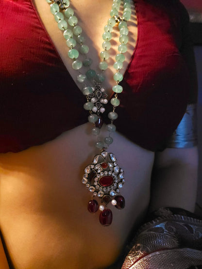 The panna meena antique necklace