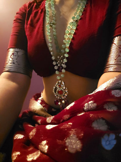 The panna meena antique necklace