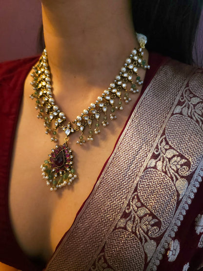 Pushkara rhodolite necklace