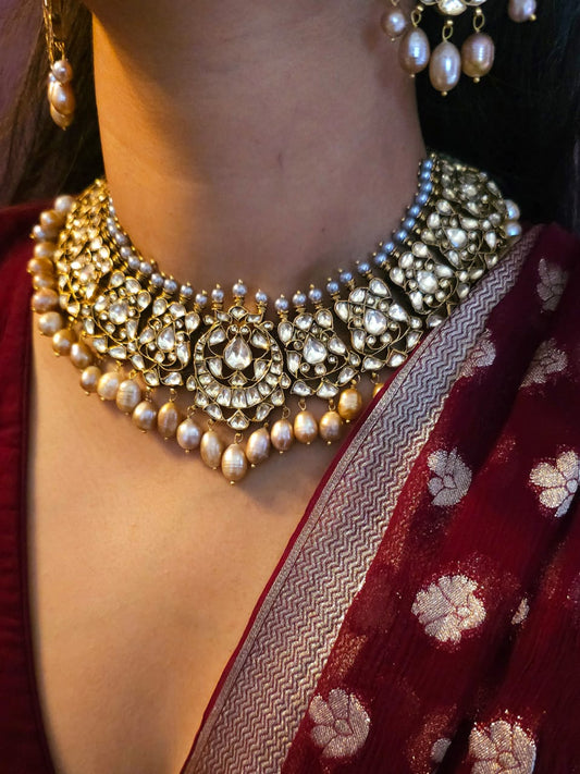 Late 19th century silver necklace set