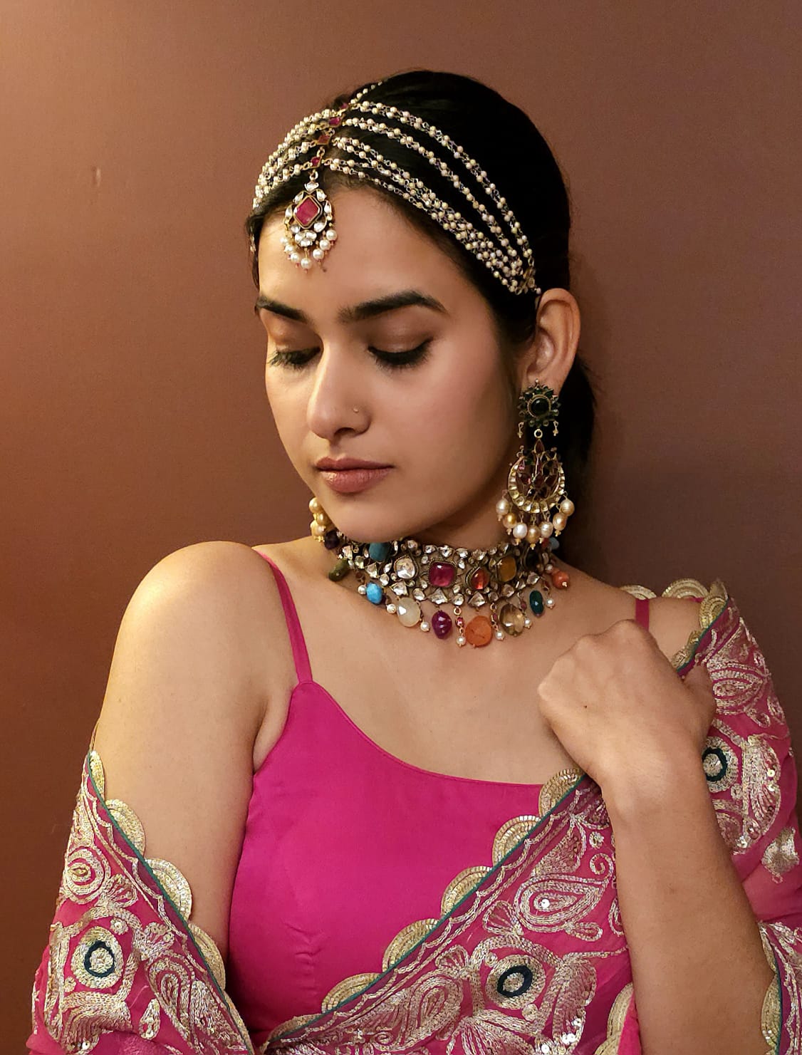 Ancient meso chandbali earrings