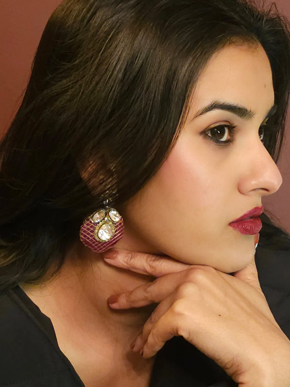 The rose dwar winter earrings