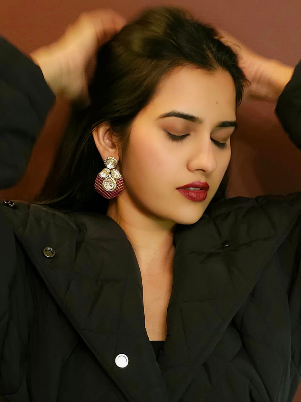 The rose dwar winter earrings