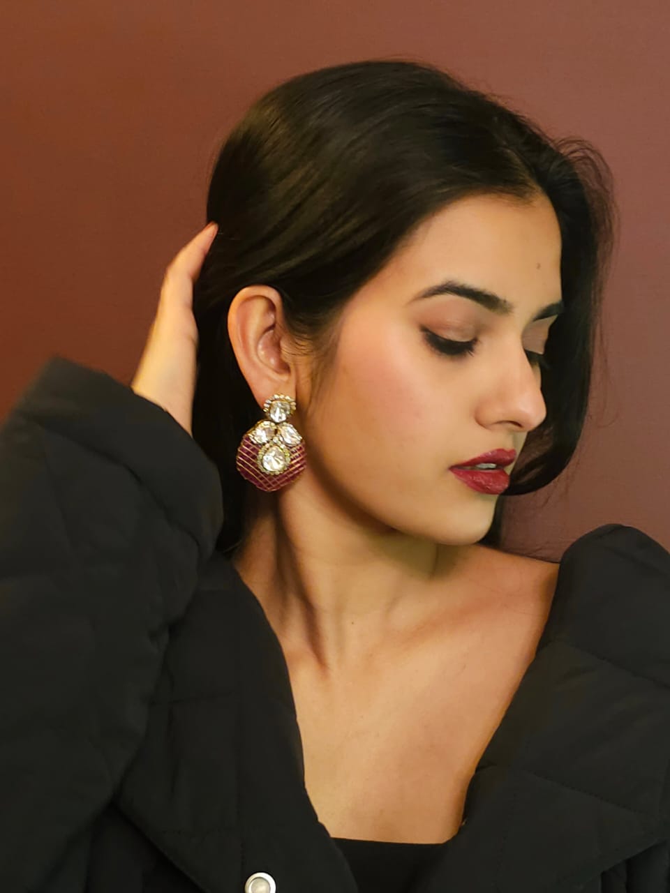 The rose dwar winter earrings