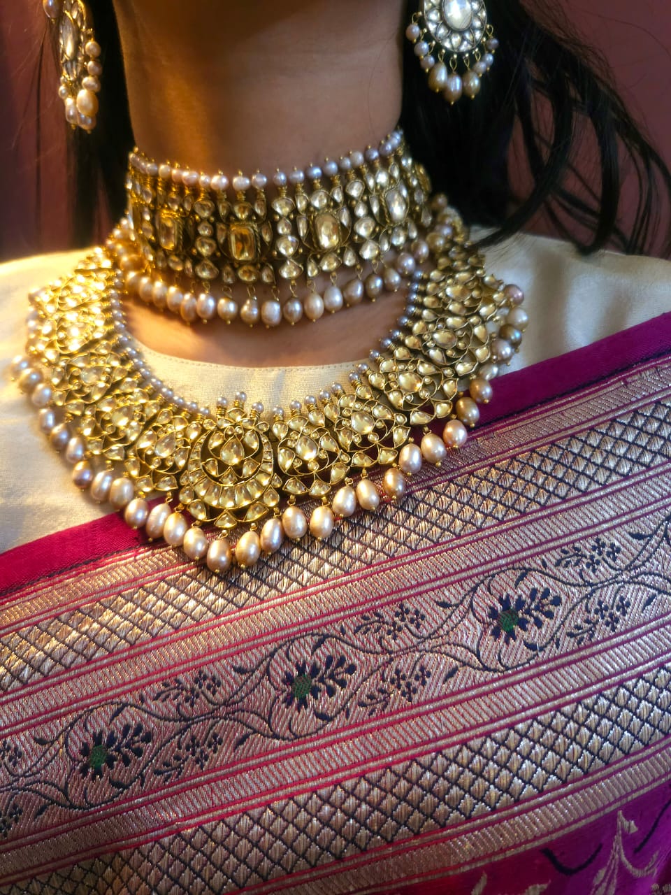 Late 19th century silver necklace set