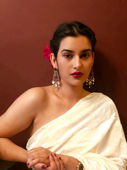 Rhodolite Indus chandelier earrings