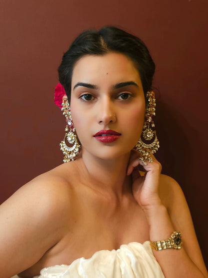 Scarlet lotus chandbali