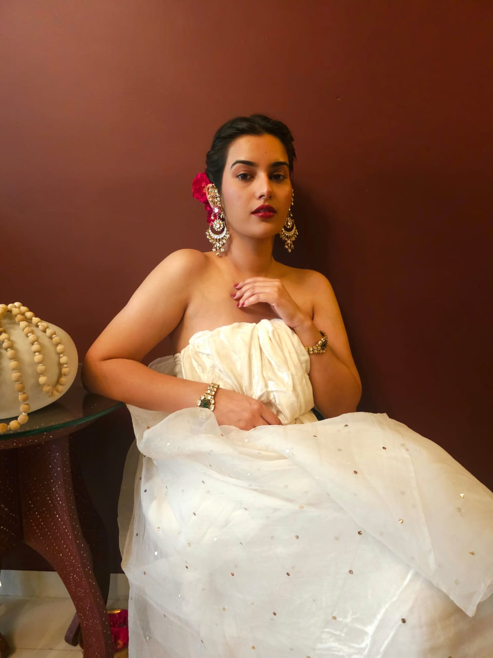 Scarlet lotus chandbali
