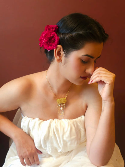 Angoori silver necklace