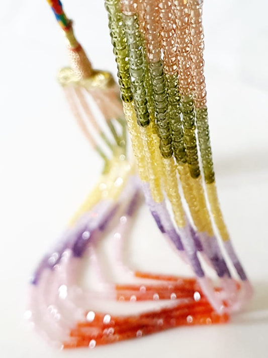 Prism crystal bead necklace